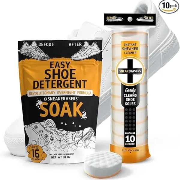 SneakERASERS Instant Midsole and Sneaker Cleaner - SneakERASERS Overnight Soak, Shoe and Sneaker Cleaner