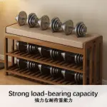Shoe Bench with Storage, Wooden Shoe Storage Bench with Cushion&Hidden Drawer, 2-Tier Shoe Rack Bench for Entryway, Checkroom, Hallway,70x30x44cm/27.5x11.8x17.3in