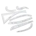 Flexible Clothing Ruler Set, 7-Piece Pattern Drawing Tools for Accurate Sewing and Tailoring Projects