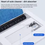 Fully Automatic Sole Cleaning Machine Automatic Induction Shoe Cleaner Polisher Entrance Shoe Brush with Water Change Reminder Composite Cotton Absorbent Pad