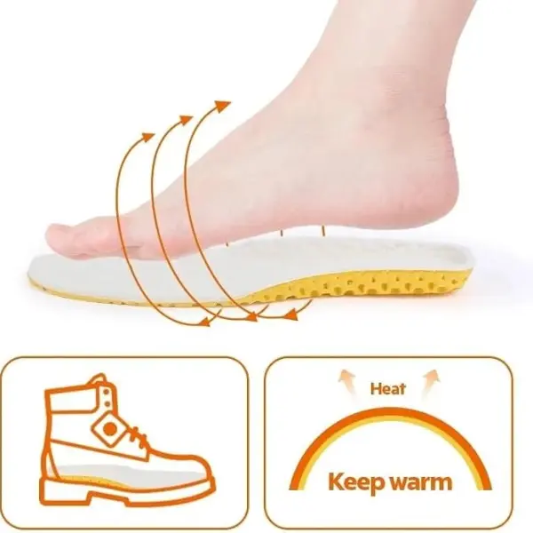 JSEIAJB Warm Sport Insole Soft Breathable Cashmere Thermal Winter for Shoes Pad