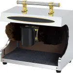 Automatic Electric Shoe Polisher Machine, Low Noise Commercial Shoes Shine Machine with Soft & Hard Brushes, Easy Clean Shoe Polisher for Home Office Hotel,A-110V