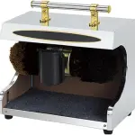 Automatic Electric Shoe Polisher Machine, Low Noise Commercial Shoes Shine Machine with Soft & Hard Brushes, Easy Clean Shoe Polisher for Home Office Hotel,A-110V