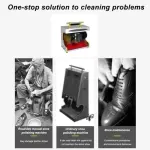 Automatic Electric Shoe Polisher Machine, Low Noise Commercial Shoes Shine Machine with Soft & Hard Brushes, Easy Clean Shoe Polisher for Home Office Hotel,A-110V