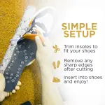 Work Shoe Inserts Men for Nikken Kenko mSteps 20214, Sole Inserts for Nikken Magnetic Insoles with Foot Massage Nodes, Massaging Shoe Insoles for Men, Shock Absorbing Foot Support (Large, 7-12)