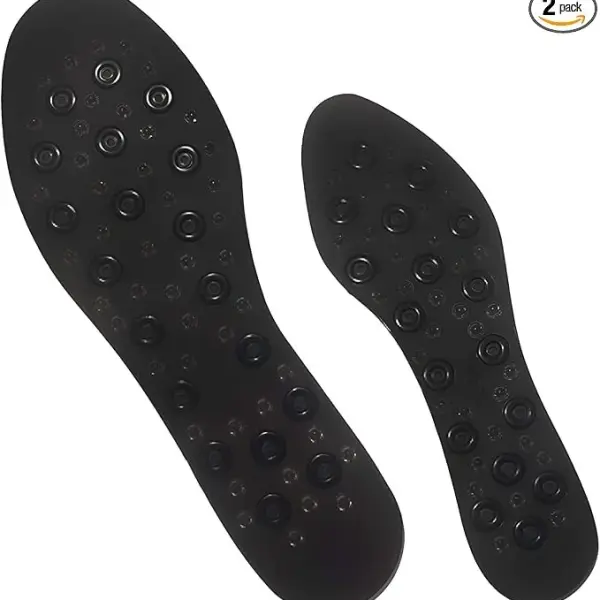 Work Shoe Inserts Men for Nikken Kenko mSteps 20214, Sole Inserts for Nikken Magnetic Insoles with Foot Massage Nodes, Massaging Shoe Insoles for Men, Shock Absorbing Foot Support (Large, 7-12)