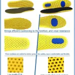 JSEIAJB Memory Foam Insoles for Shoes Sole Mesh Deodorant Breathable Cushion Running for Feet Orthopedic