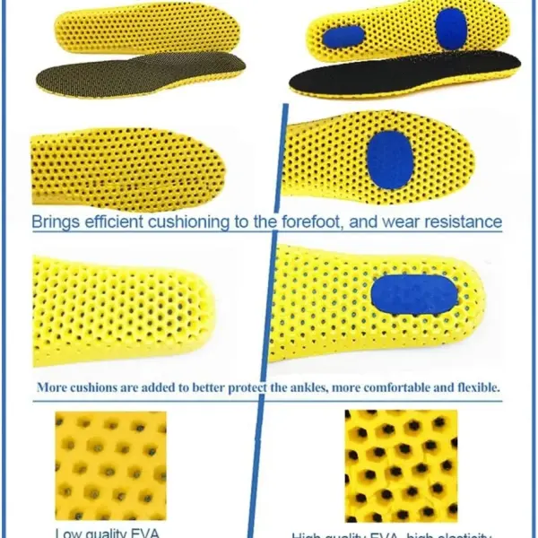 JSEIAJB Memory Foam Insoles for Shoes Sole Mesh Deodorant Breathable Cushion Running for Feet Orthopedic