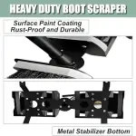 Heavy-Duty Boot Cleaner Brush - Floor-Mount Scraper and Scrubber with Handle for Easy Dirt Removal from Shoes and Boots