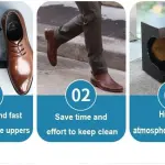Home Shoe Polisher Floor Standing Heavy Duty Shoe Polisher with armrest Spherical Soft Brush Hotel Lobby Home or Public Automatic Induction Machine (Color: B) (E )