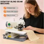 Adjustable Blindstitch Sewing Machine, 1250 SPM Hemming Machine for Cuffs, Skirts & Draperies, Desktop Skip Stitch Ratio 1:1 to 2:1, Professional Hemmer Tool