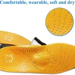 JSEIAJB Leather Orthotic Insole for Flat Feet Arch Support Orthopedic Shoes Sole Insoles for Men and Women Shoe Pad