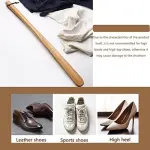 Extra Long Shoe Horn for Men - Classic Easy Grip Shoe Lifter for Seniors, Smooth Durable Shoe Spoon with Lanyard, Ideal for Easy On/Off Footwear