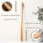 Extra Long Shoe Horn for Men - Classic Easy Grip Shoe Lifter for Seniors, Smooth Durable Shoe Spoon with Lanyard, Ideal for Easy On/Off Footwear