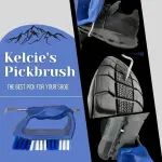 Kelcie's Handheld Shoe Cleaning Brush with Pick for Cleaning Mud Off Shoes in Minutes - Boot Brush & Cleat Cleaner for Golf, Soccer & Other Outdoor Footwear - Heavy-Duty Stiff Bristles Boot Scrubber