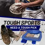 Kelcie's Handheld Shoe Cleaning Brush with Pick for Cleaning Mud Off Shoes in Minutes - Boot Brush & Cleat Cleaner for Golf, Soccer & Other Outdoor Footwear - Heavy-Duty Stiff Bristles Boot Scrubber