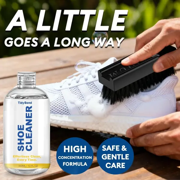 Shoe Cleaner Kit for Sneakers – 10.6oz Premium Shoe Cleaning Set with 3 Brushes & Microfiber Towel, Sneaker Cleaner for White Shoes, Boots, Leather, Suede, Canvas, Mesh, PU & Fabric