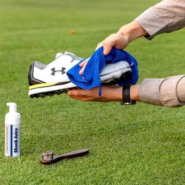 Clean Kit for Golf Shoes and Accessories - 6-item Kit: No Rinse Foaming Cleaner, Brush, Cloth, Cedar Inserts