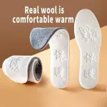 JSEIAJB Winter Warm Insoles Wool Thicken Soft Shoes Pads Breathable Skin-friendly Cotton Cashmere Keep Insole
