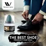WBM W Shoe Care Shoe Cream with Sponge Applicator, Protects Leather from Scuffs and Scratches, Best for All Kind of Leather Surfaces, Professional Shine with Black, Brown & Neutral