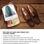 WBM W Shoe Care Shoe Cream with Sponge Applicator, Protects Leather from Scuffs and Scratches, Best for All Kind of Leather Surfaces, Professional Shine with Black, Brown & Neutral