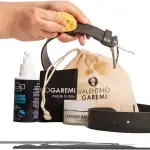 Leather Care Kit – Conditioner Balm & Waterproof Spray Set – Includes Sponge, Cotton Cloth & Travel Pouch – For Wallets, Belts, Bags & Accessories - Made in Italy