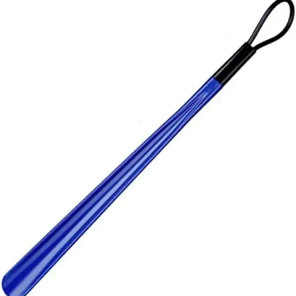 Long Handle Shoe Horn for Women & Seniors - Colorful, Soft Rubber Grip with Hanging Ring - Durable ABS Shoe Lifter for Effortless Use & Convenient Storage