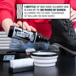 FACTORY LACED Shoe Cleaning Kit – Complete Sneaker Cleaner with 4 Brushes, 8oz Solution, Shoe Trees & Microfiber Towel – Works on Leather, Suede, Canvas & Mesh