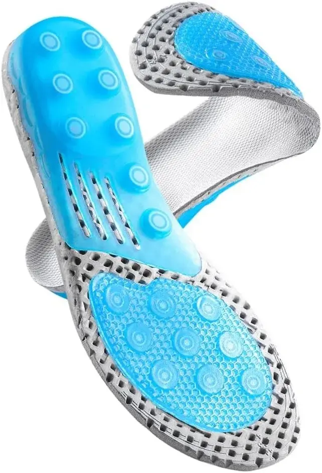 JSEIAJB Silicone Gel Insoles for Women Men Orthotic Sole Pad For Shoes Deodorant Breathable Cushion Running For Feet