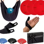 Geiserailie 36 Pcs Bowling Ball Basics Accessory Kits Gifts Box Non-Slip Shoe Covers, Thumb Tape, Thumb Saver, Polisher & Sanding Pads - Complete Bowling Ball Care & Gift Set for Men Women Bowlers
