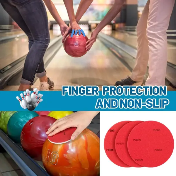 Geiserailie 36 Pcs Bowling Ball Basics Accessory Kits Gifts Box Non-Slip Shoe Covers, Thumb Tape, Thumb Saver, Polisher & Sanding Pads - Complete Bowling Ball Care & Gift Set for Men Women Bowlers