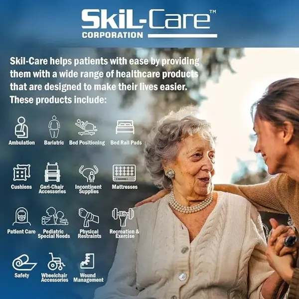 Skil-Care Heels-Off with Gel Insert, 13”L x 24”W x 5.5”H, Relieves Heel Pressure, Promotes Circulation, and Prevents Pressure Ulcers, 503166