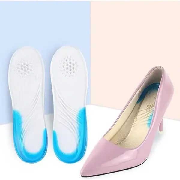 JSEIAJB Silicone Anti-Slip Gel Soft Sport Shoe Insole Pad Positive Orthopedic Shock Absorption Massaging