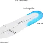 JSEIAJB Silicone Anti-Slip Gel Soft Sport Shoe Insole Pad Positive Orthopedic Shock Absorption Massaging