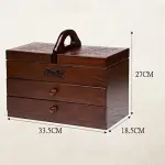 Sewing Box with Drawers - Portable Organizer for Home and Embroidery Tools - Easy Carrying Sewing Basket