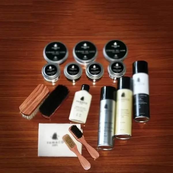 French Care Shoe Brush Shoe Polish Set Gift Box Beech Shoe Brush Gift Box