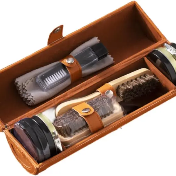 Colaxi Shoe Care Kit Polishing Tool for Men Black and Colorless Cream Shoe Cleaning Kit