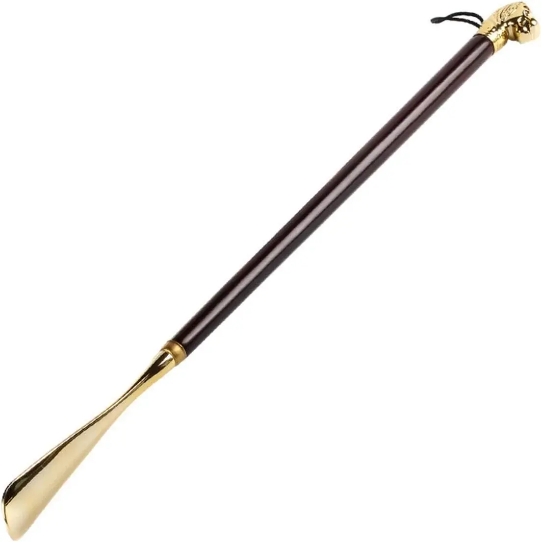 Long Handle Shoe Horn Boot Spoon Easy Wear Helper Durable Metal Wooden Shoehorn for Shoes Boots, Senior Adult Shoe Wearing Tool with Comfort Design, Shoe Spoon, Boot Spoons,Lion32