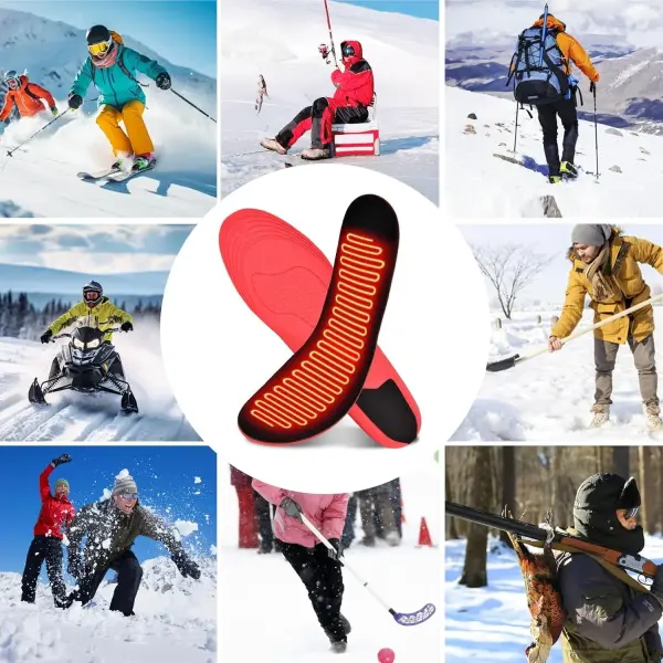 Heated Insoles Rechargeable, Foot Warmer with 5000 mAh Battery,4 Heat Settings Mobile app to Control Temperature, for Men and Women