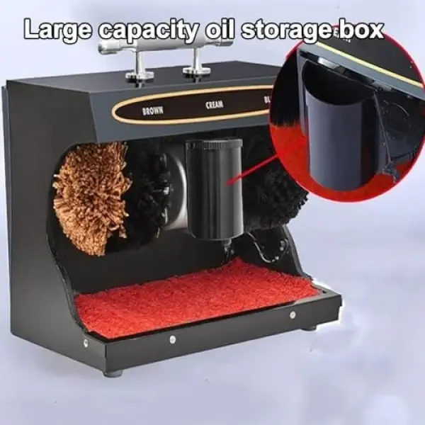 Automatic Electric Shoe Polisher, Dual Brush Shoe Shine Machine for Home & Office, Quick Cleaning & Shining, Ideal for Leather Shoes, Easy to Use, Time-Saving, Professional Finish